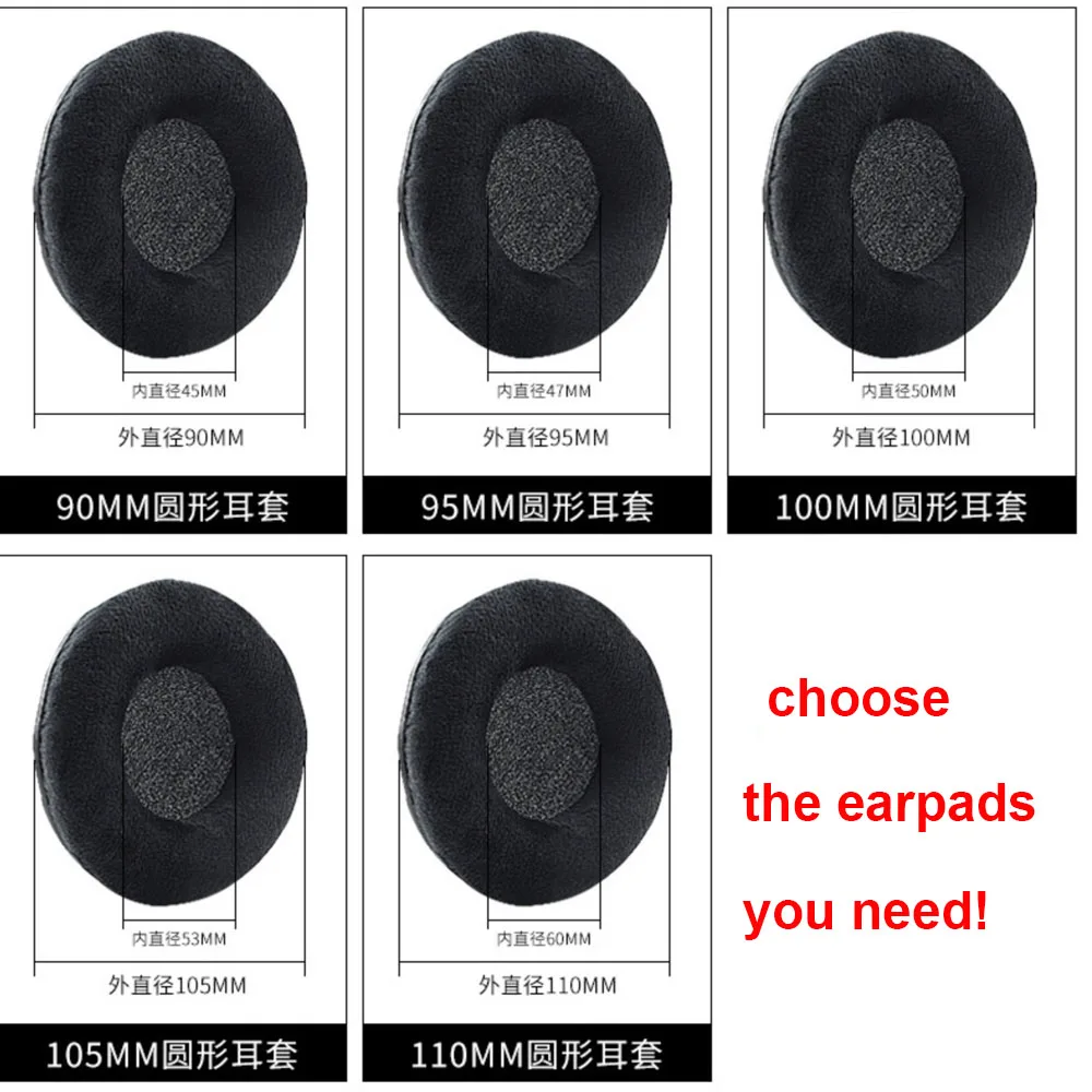 POYATU-Oreillettes de sauna pour SONY JBL Razer, 60mm 65mm 70mm 75mm 80mm 85mm 90mm 95mm 100mm 105mm 110mm