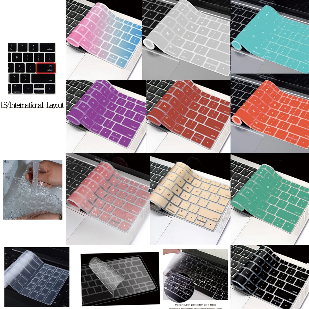 

Наклейки на клавиатуру для Apple Macbook Pro 15 дюймов A1707/A1990/Macbook Pro 13 дюймов A1706/A1989/A2159 силиконовый чехол