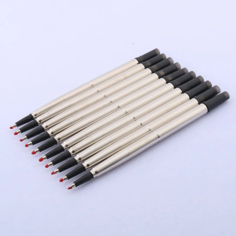 metal Rolleball Pen ink Refills 10PC blue 0r 10PC black High Quality 0.5mm Stationery Office school supplies