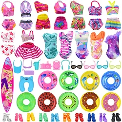 Maillot de bain beurre pour enfants, sous-vêtements, vêtements de plage, chaussures, anneau de bain, planche de surf pour Barbies, accessoires de loisirs, vacances, jouet