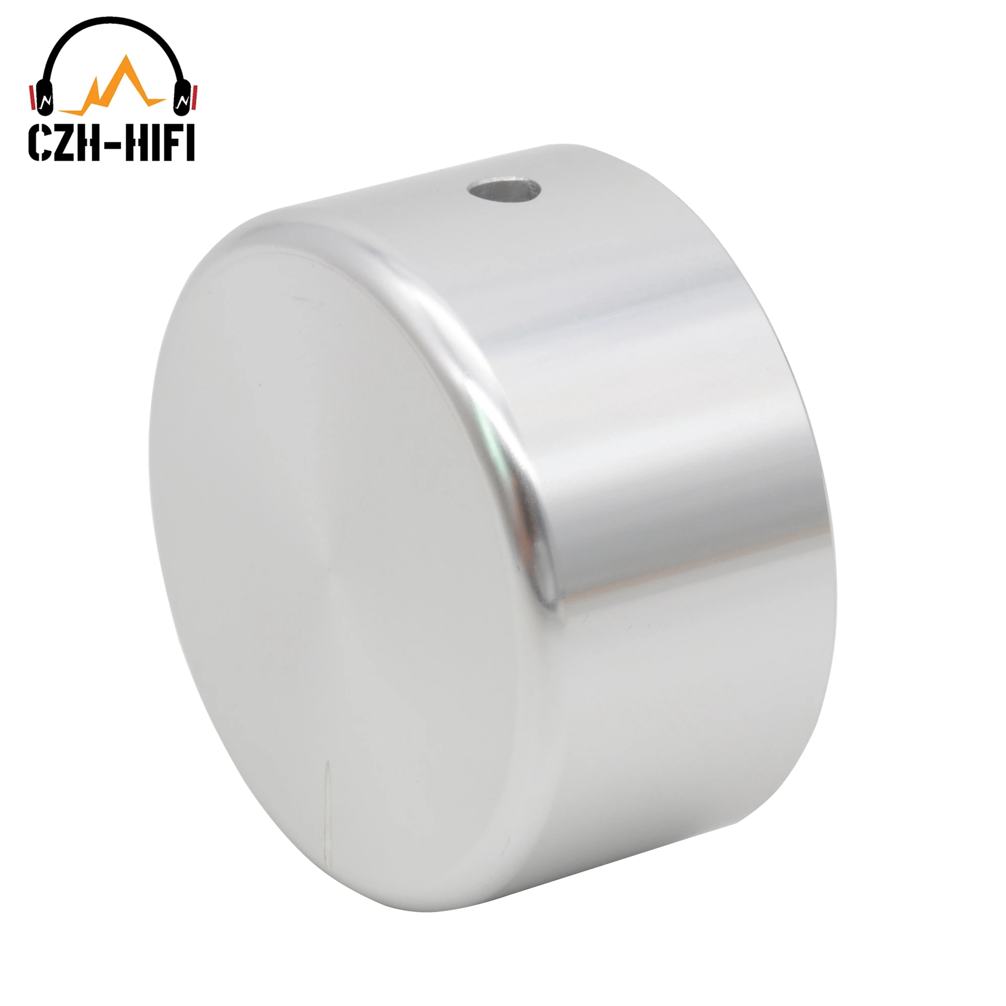 1pc 38mm 44mm cnc bearbeitet schwarz silber massiv aluminium knopf kappe für audio verstärker potentiometer dac cd lautstärke sound diy – Detail 9
