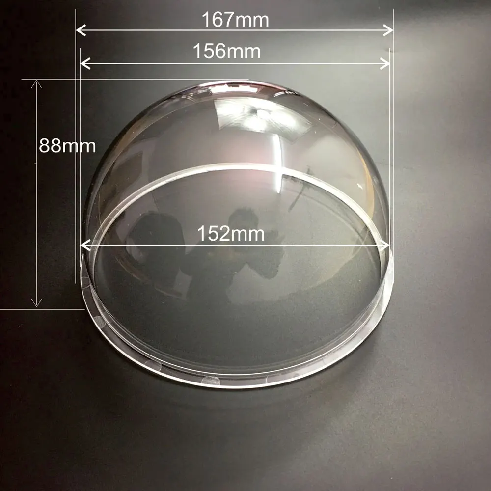 6inch Acrylic Indoor / Outdoor CCTV Replacement Clear Camera Dome Housing Camera Dome Cover 5pcs