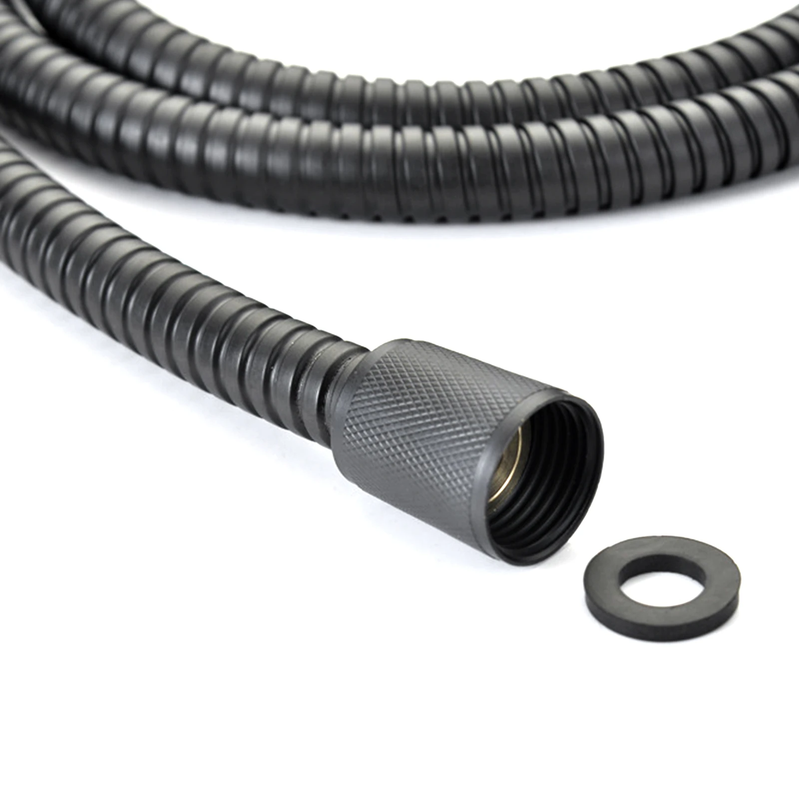 1x304 tubi doccia in acciaio inossidabile 1.5m tubi idraulici cromo G1/2 pollici bagno soffione doccia tubo nero spedizione gratuita