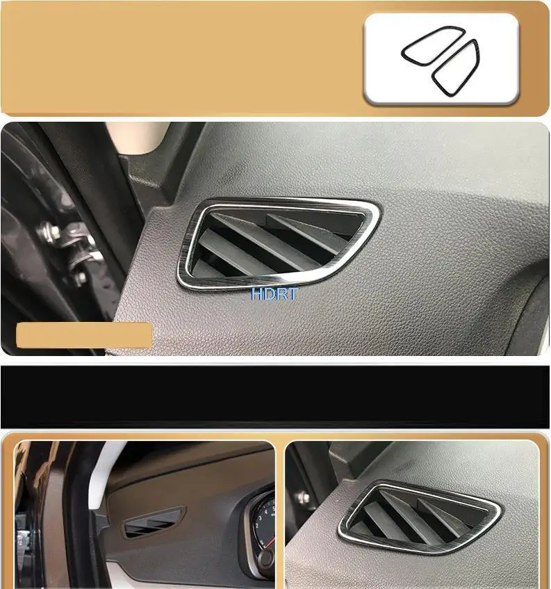 Accessori per lo Styling dell'auto Trim adesivo decorativo per volante interno in acciaio inossidabile nero per Chevrolet Orlando 2018