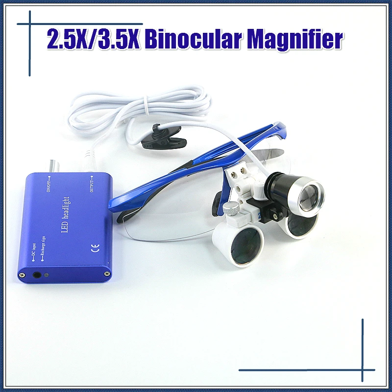 

2.5X/3.5X Metal Box Dental Loupe Magnifier Binocular Magnifier Surgery Surgical Medical Operation Loupe Spotlight Head Light