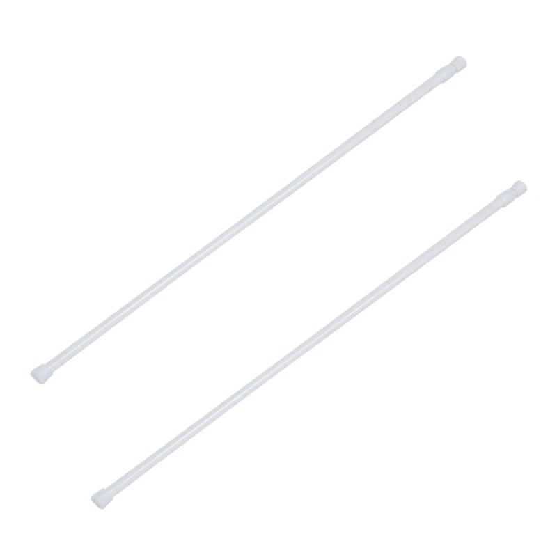 RISE-2X primavera carregado telescópica rede voile tensão cortina trilho pólo haste hastes branco 70-120cm