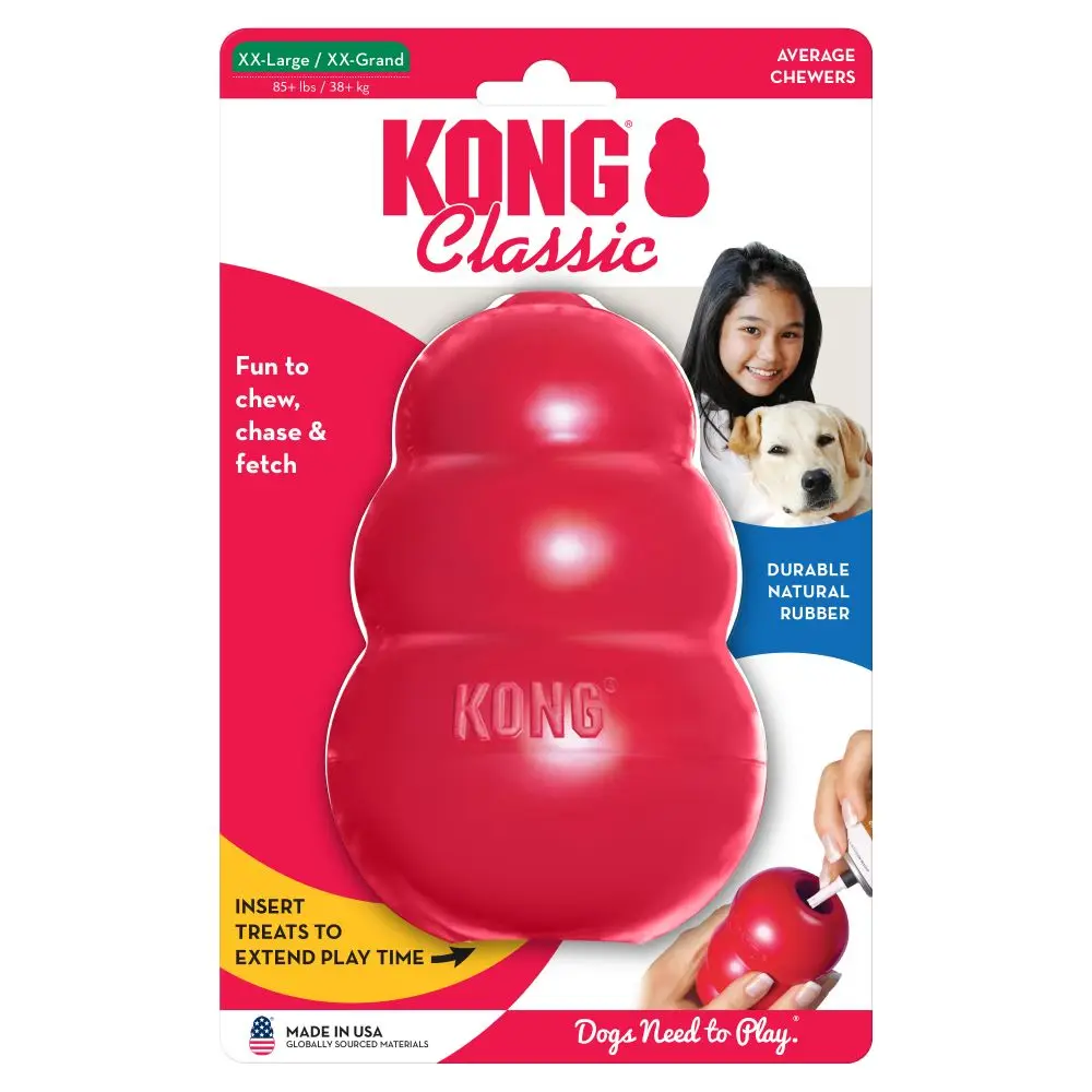 XXL-Size KONG Classic Dog Chew Toy Collection Up to 85+lbs(38+kg)