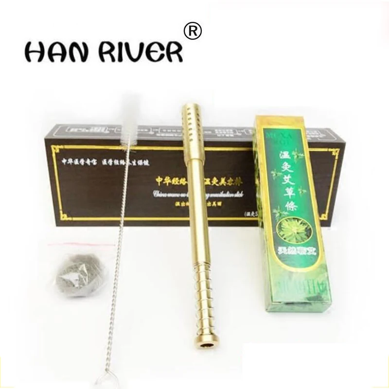 HANRIVER Household small pure copper warm moxibustion rods face eye special moxibustion stick moxibustion apparatus 4 mm