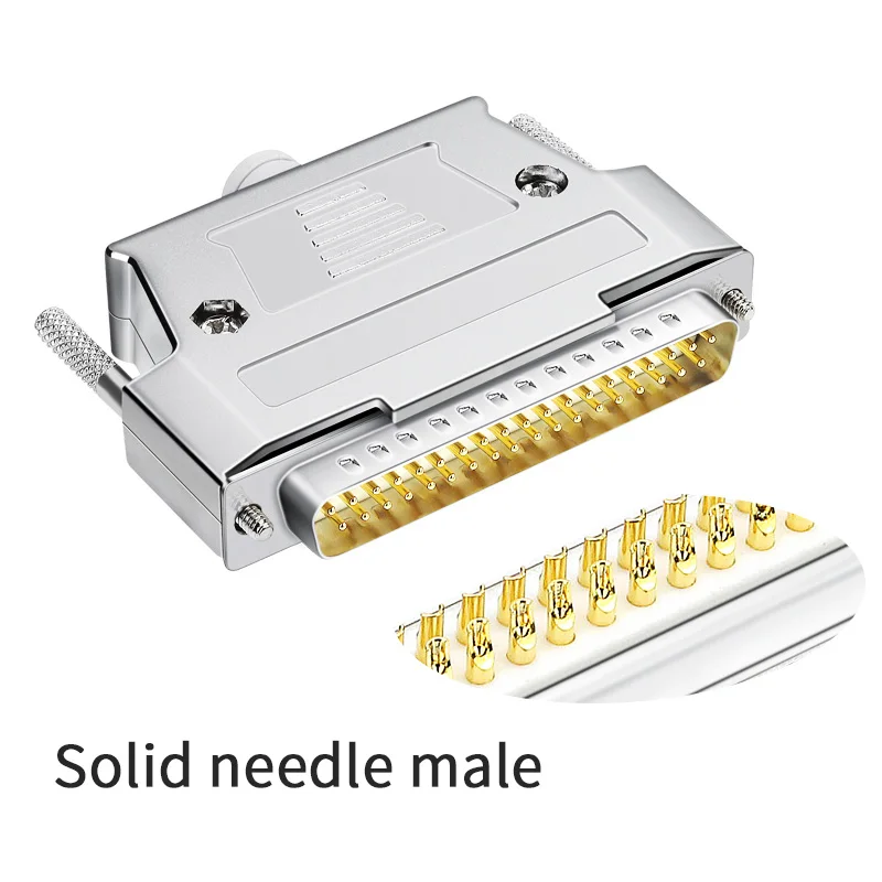 DB37 Mannelijke Plug/Vrouwelijke Socket Metalen Shell Kit 2 Rijen 37 Pin Seriële Poort Connector D-SUB 37 Adapters Met zinklegering Shell