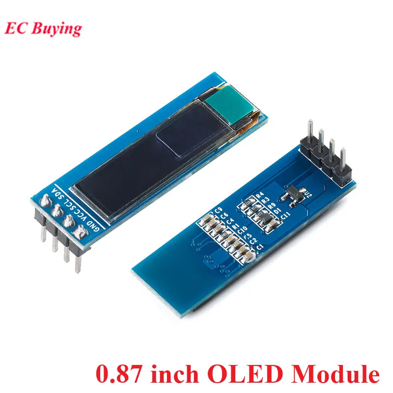 

0.87 inch 0.87" White LCD Screen OLED Display Module SSD1316 IIC I2C interface 12832 Resolution 128*32 128x32