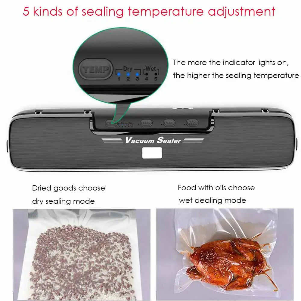 최고의 가정용 진공 식품 실러, 건조 및 습식 식품 실러, 자동 상업용 진공 실러 포장 기계, 가방 15 개 포함