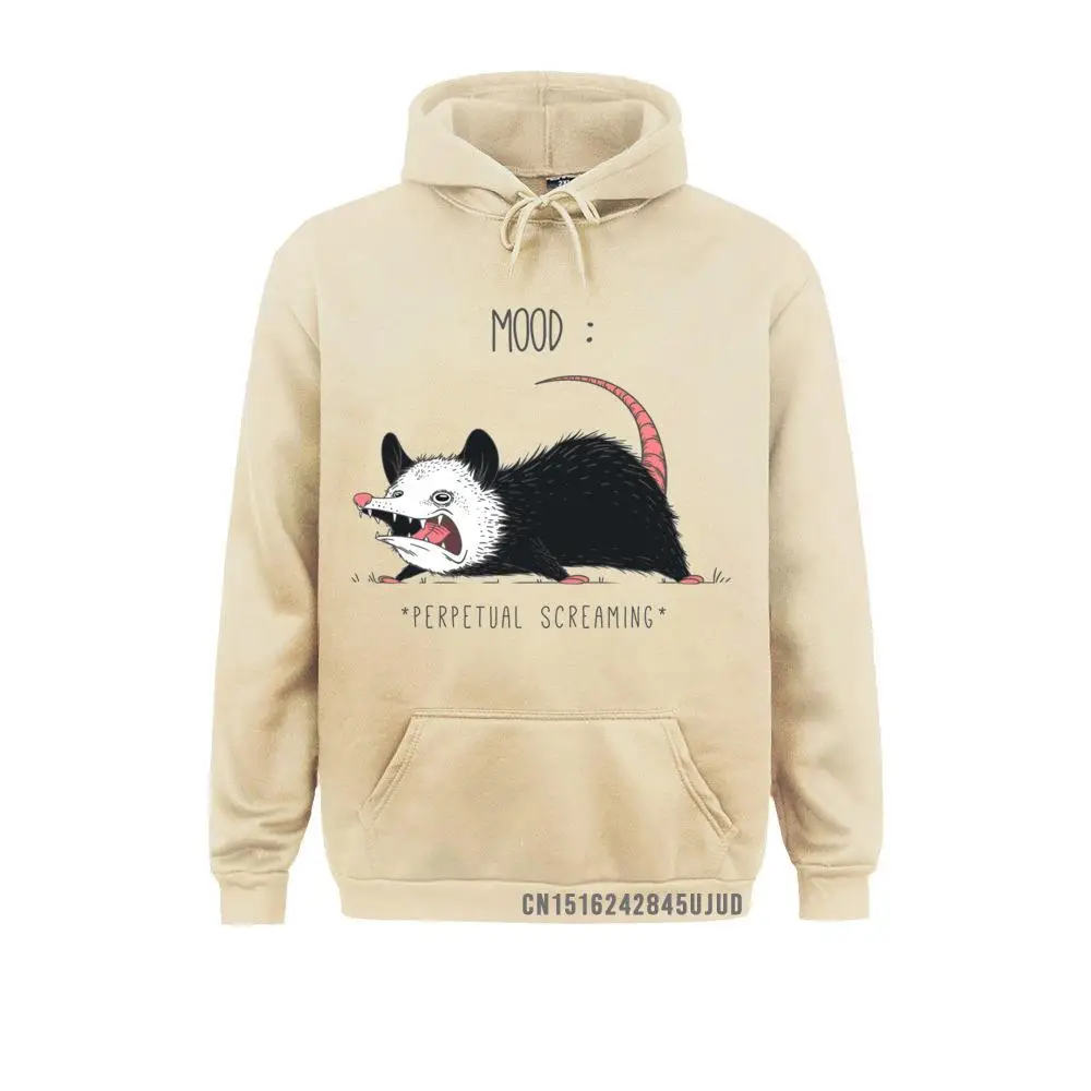 Stimmung Possum Gedruckt Männer Hoodie Langarm Winter Traurig Maus Sportswear Punk Rock Herren Sportswear Hoody Lustige Mäntel