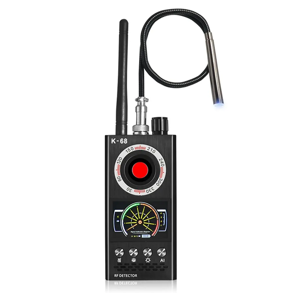 K68 Detektor Anti Mata-mata Detektor RF Inframerah Bug Detektor Kamera Pencari Kamera untuk Pencari Kamera Bug Audio Nirkabel