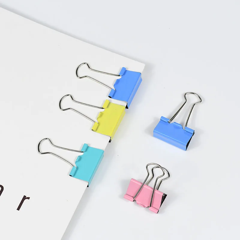 6225A Metal Binder Clips Colorful 25/45mm  Home Office Books File Organizer Food ClipsStrong clamping force Easy classification