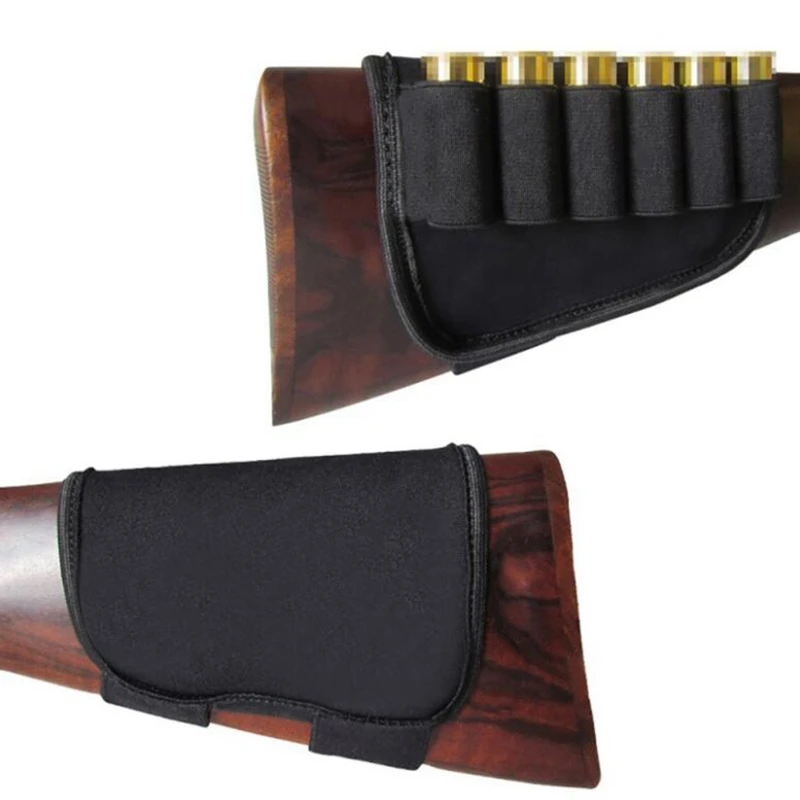 Tactical Buttstock 12 Gauge Cartridges Holder Pouch Holster Shell Cheek Rest Bag Bandolier Magazine Pouch Hunting Accessory