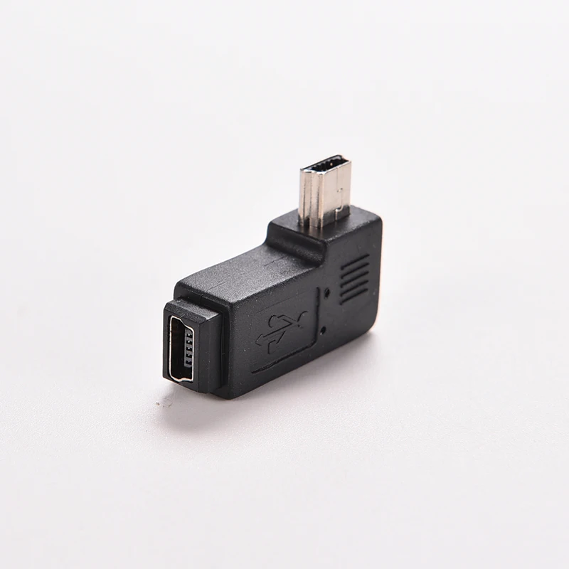 90 Degree Mini USB 5pin Male to Mini USB Connector Female Data Sync Adapter Plug