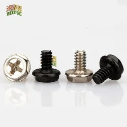 25pcs 6#-32x6/8mm PC Case Power Supply PSU Hard Drive Motherboard Phillips Hex Flange Washer Head Mounting Screw DIY Computer B