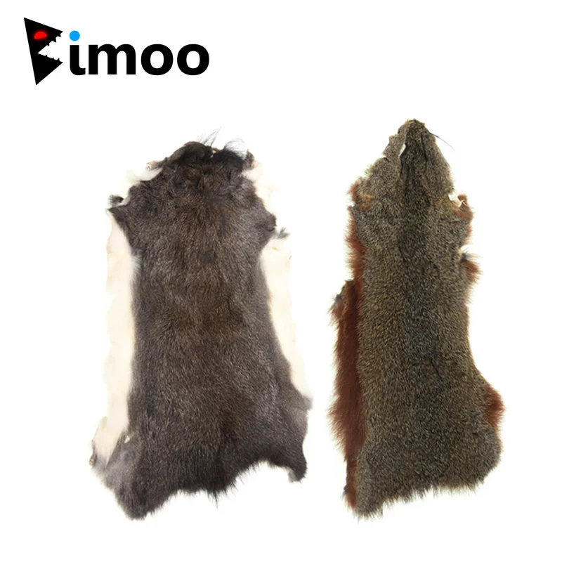 Bimoo 4PCS  Fly Tying Squirrel Whole Skin Fly Tying Natural Furs & Hairs Materials Fly Fishing Gear