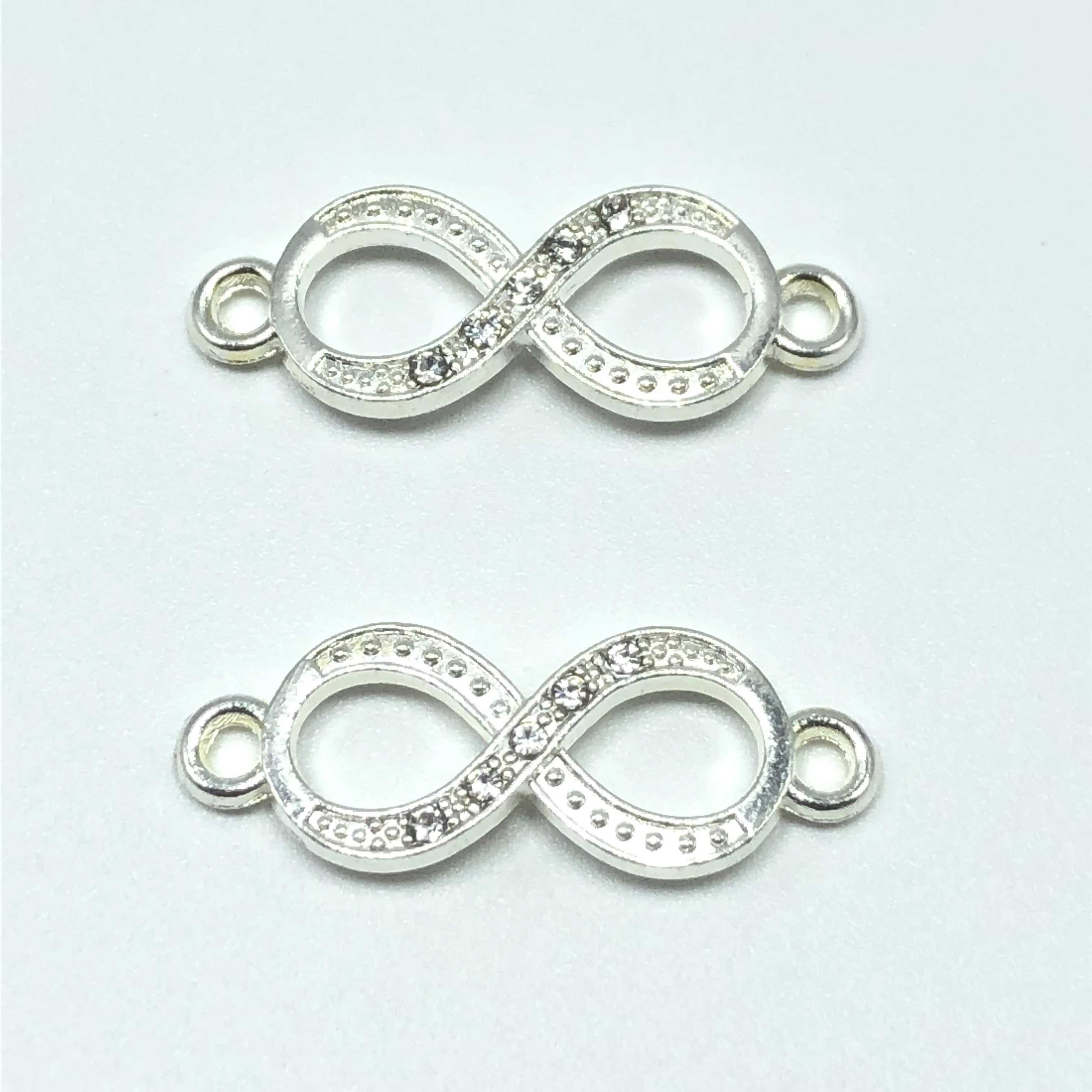 15pcs Infinite logo jewelry connector auspicious number 8 DIY handmade bracelet necklace for men and women 3 colors