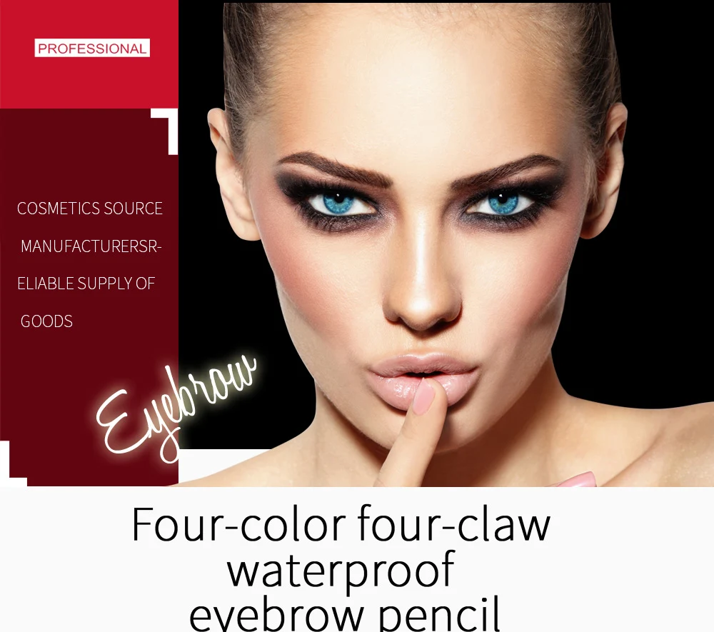 4 Colors Eyebrow Pencil Waterproof 4 Fork Tip Eyebrow Tattoo Cosmetics Long Lasting Makeup Liquid Eye Brow Pencil Maquillaje