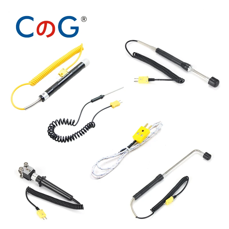 CG WRNM-01/02 K Type Temperature Sensor Probe Hand Holder Temperature Controller Surface Thermocouple For Hot Roller