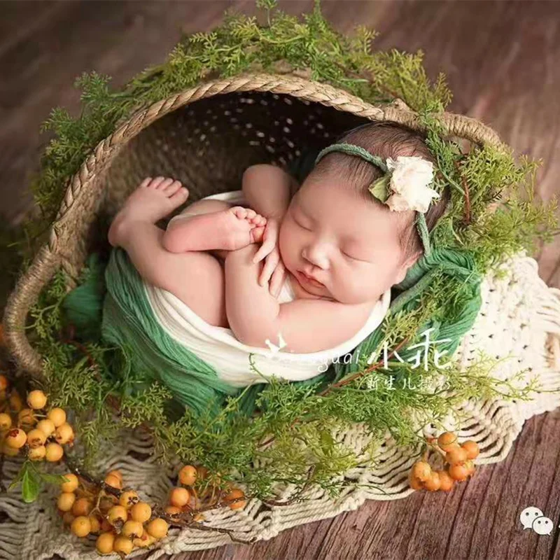 Newborn basket photography props,handwoven baby bed for photography props