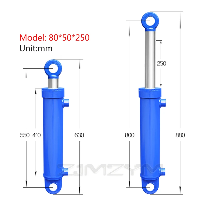 80-50-250/80-50-300 гидравлический цилиндр небольшая двунаправленная подъемная платформа аксессуары ход 250-300 мм 8 тонн гидравлическая оперативная память