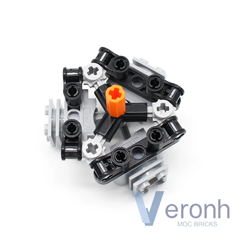 Moc 3 Cilinder Radiale Motor Model Bouwstenen Compatibele Pf Kit 2850 2851 2852 2853 Technische Onderdelen Montage Bakstenen Kind Speelgoed