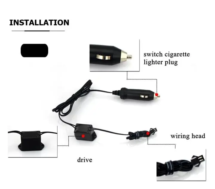 Car Interior Lighting DIY 1/2/3M Strips Auto LED Strip Garland EL Wire Rope Car Decoration Neon LED lamp Flexible Rope Tube