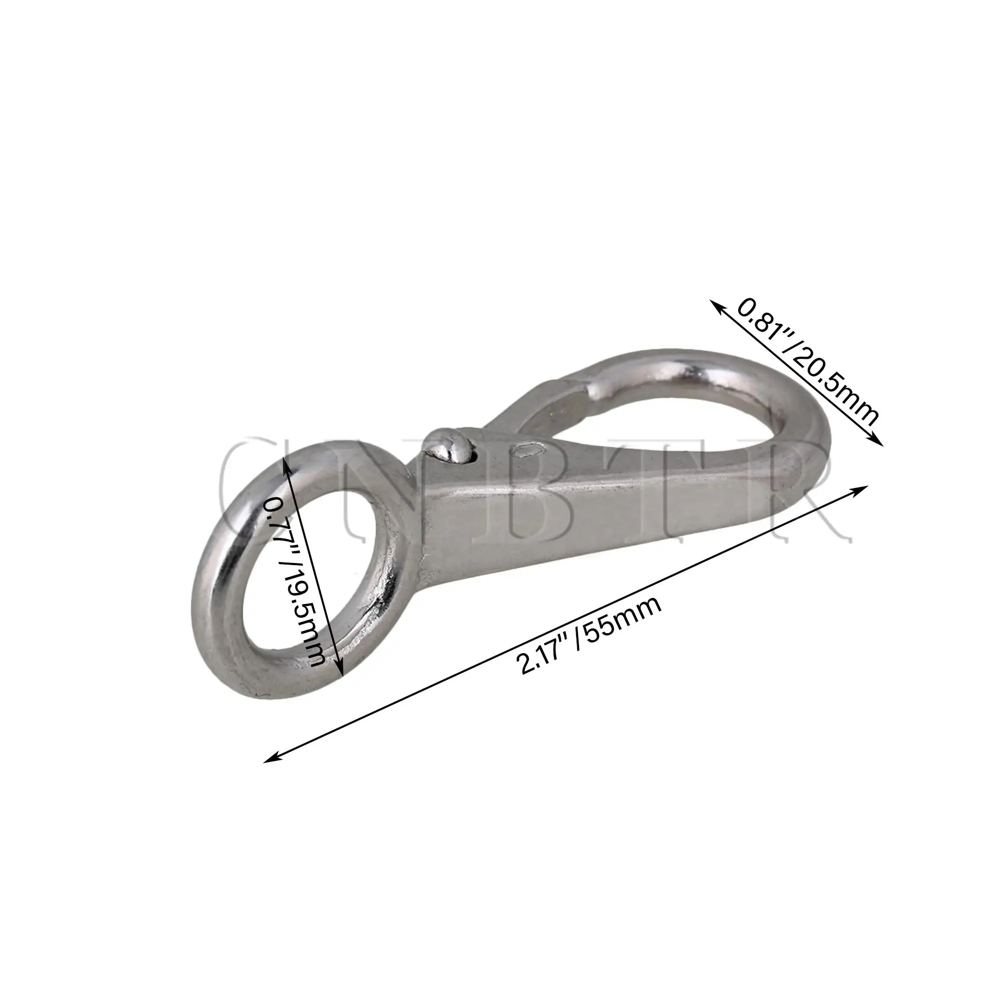 CNBTR 304 acciaio inossidabile 0 # caricato a molla fisso occhio tondo moschettone per barche accessori per sartiame marino confezione da 10