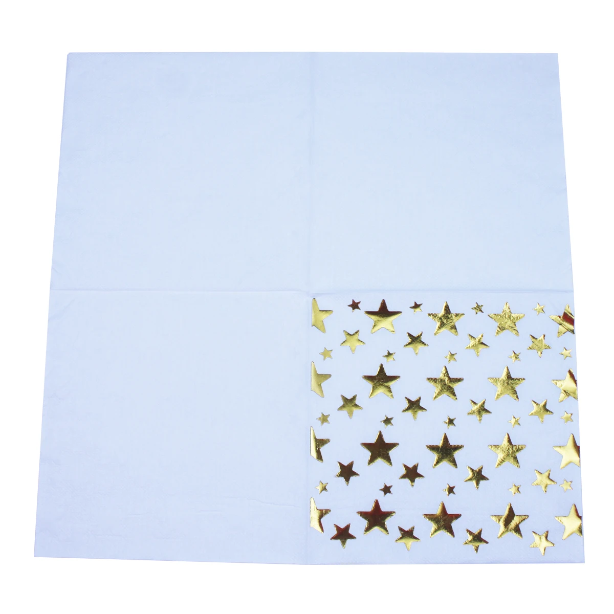 [RainLoong] Star Gold Silver Foil Paper Napkins Tissue Serviettes For Party Decoration 33*33cm 2 Plys