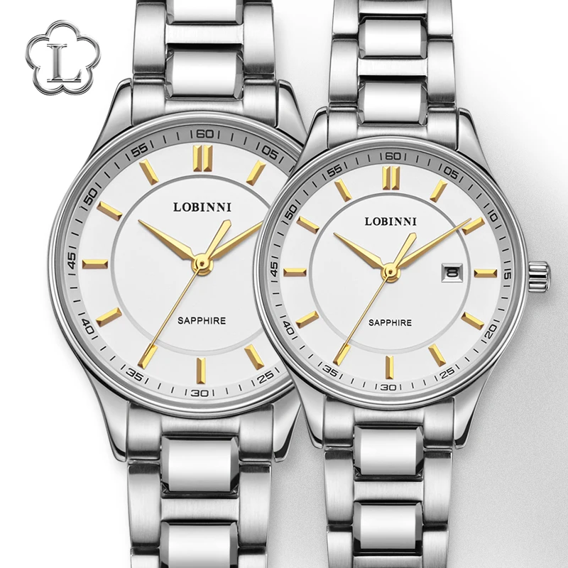 

Switzerland Luxury Brand LOBINNI Man Watches 6 mm Ultra-thin Japan Quartz Couples Watch Sapphire Waterproof Couples Clock L3005