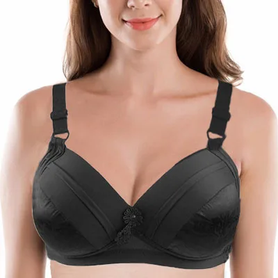 Good black BraS for Women Polyester Cotton Comfortable Breathable Underwear Big Bust 75 80 85 90 95 100 D B C Cup bralette C05