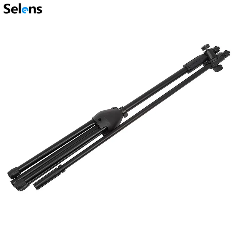 Selens Swing Boom Floor Metal Stand Adjustable Stage Microphone Stand Tripod Microphone Holder For Live Streaming Vlog