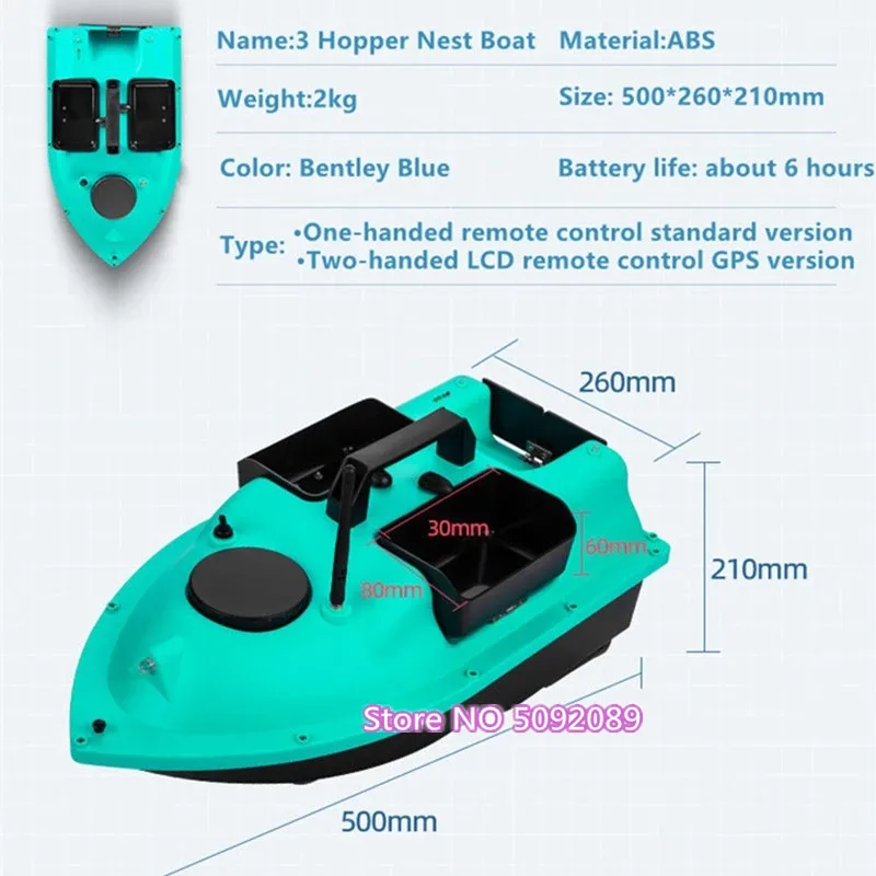 GPS Doppia Posizione Velocità Fissa Cruise GPS RC Esche Da Pesca Barca 2KG 500M Doppio Motore 16 Punti Nido Pull Net Gancio 3-Hopper Esche