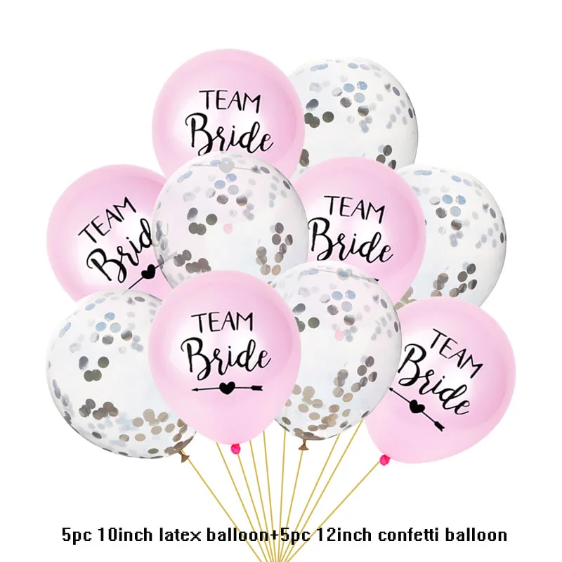 10pcs To Be Bride Latex Balloon Wedding Party Confetti Baloon Set Hen Night Bachelorette Party Decoration Team Bridal Decoration