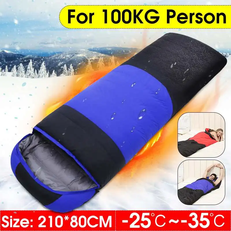 Camping  Fill Hydrophobic Duck Down Sleeping Bag Autumn And Winter Outdoor Single Person for Camping Hiking Trekking