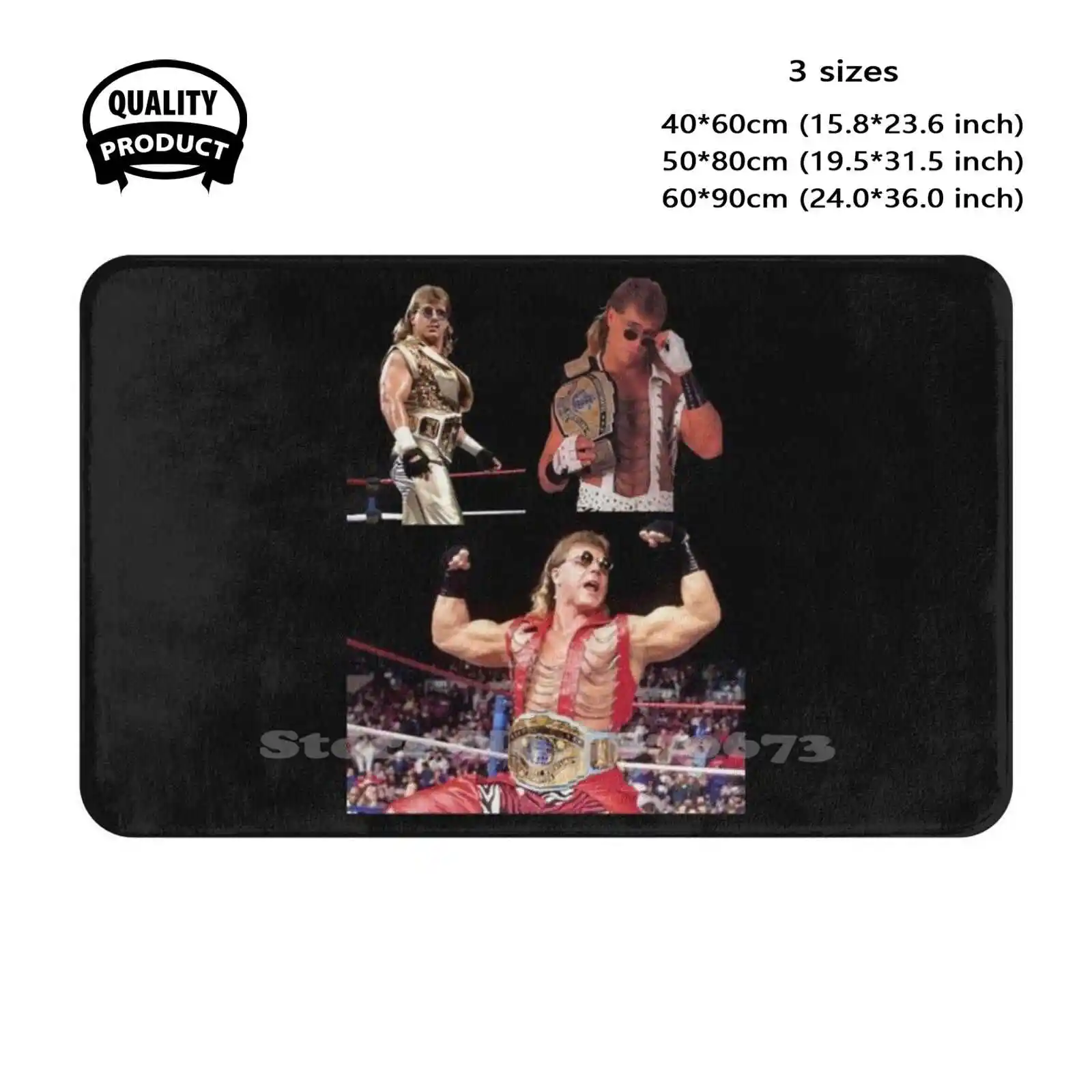 Hbk Photo Art Soft Cushion Home Carpet Door Mat Car Rug Hbk Wrestling Dx Wwf Heart Super Kick Superkick Sweet Chin Music Zebra