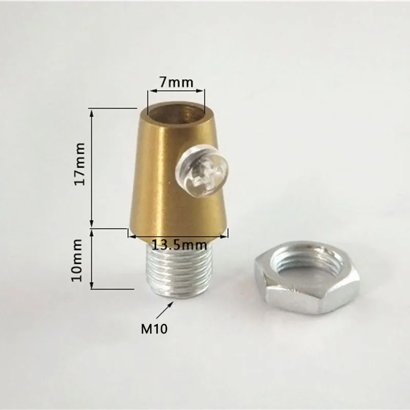 30pcs M10 Threaded Metal Cable Grip Lamp Cord Clamps With M4 Clear Screw,Cable Strain Relief For Light Fixtures