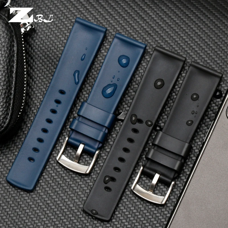 Generic Watchband Silicone Rubber Watch Strap 20mm 22mmWatch Belt Waterproof Sport Strap for Men Women for Seiko O-mega