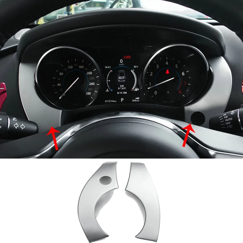 Car styling accessories 2pcs metal Car interior dashboard side trim cover For Jaguar F-PACE 2016-2020