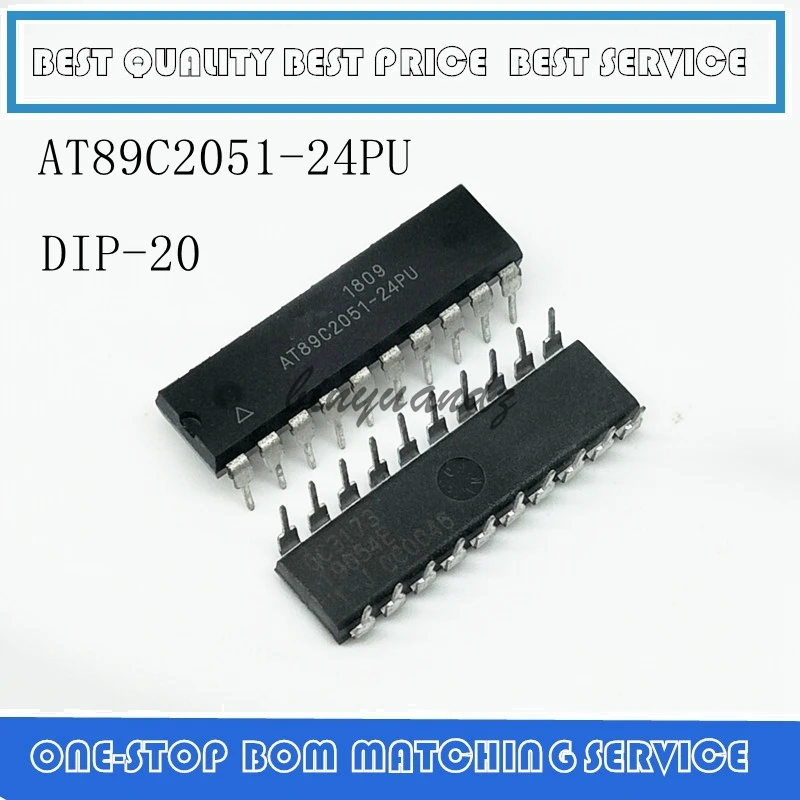 

Free Shipping 10pcs/lots AT89C2051-24PU AT89C2051 89C2051 DIP-20 Best quality IC