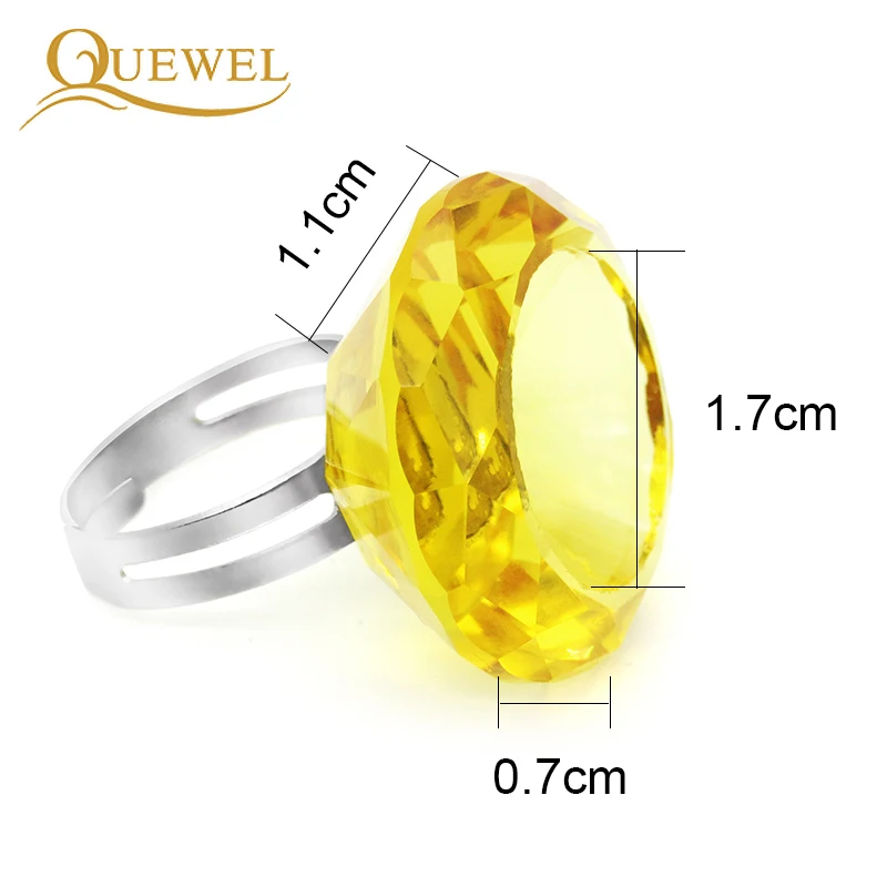 Quewel Crystal Adjustable Glue Ring Eyelash Extension Glue Pallet Finger Rings Holder Professional Fake Lashes Adhesive Pallet