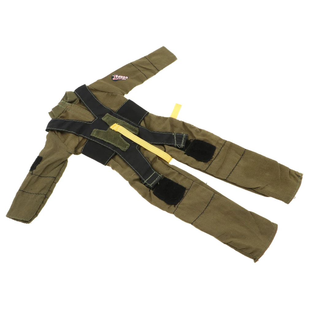 Cool Doll Clothes Fireman Costume Suit For 1/6 Soldier Doll Accs Army Green - Image 3