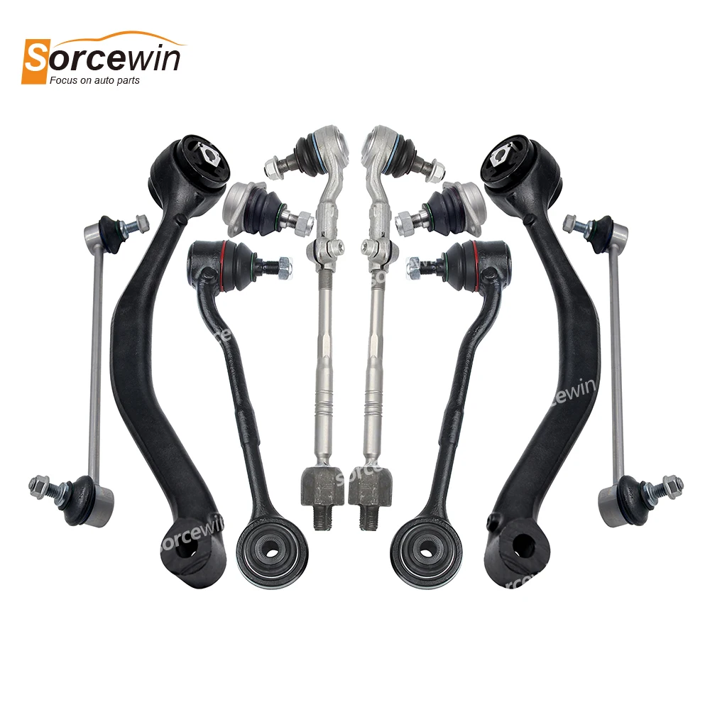 10Pcs For BMW 3 Series E90 4WD AWD 325xi 328i 330Xi Car Front Suspension PartsControl Arms Kit Ball Joint Assembly