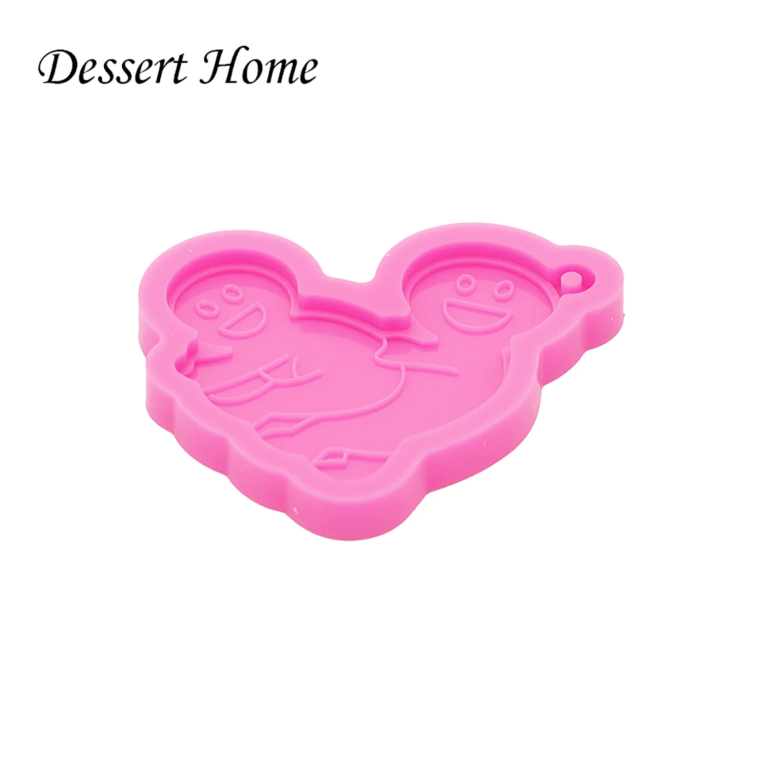 DY1059 Shiny Boy Person Resin Keychain Mold, Crafts with Epoxy Art Diy Chocolate Fondant Cake Decoration Silicone Mold