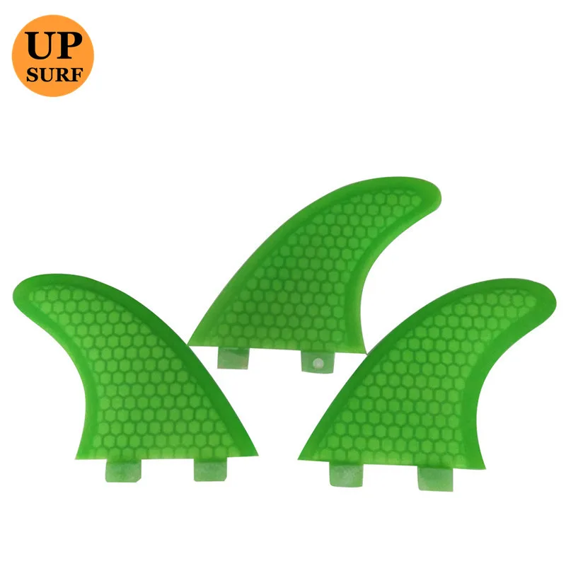 Surfboard Fin Double Tabs Green Color Double Tabs Thruster FINS S/M/L Size Free Shipping