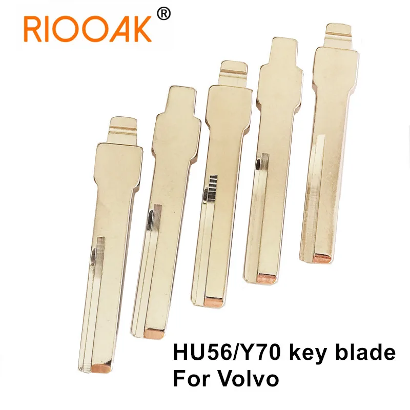 

10pcs Car Key Blank Universal Center Groove Xhorse KD VVDI Remote Key Blade HU56 HU56R Y70 Key Blade for Volvo Mitsubishi S40