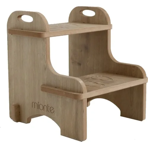 Mionte Wooden Montessori Stool Kids Bathroom Wc Stair Step Disassembled