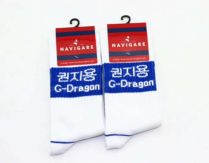 WJFXSOX 1 Pairs Korean style Korean alphabet GD port Harajuku wind tube cotton socks Calcetines Fashion Hip Hop unisex Socks